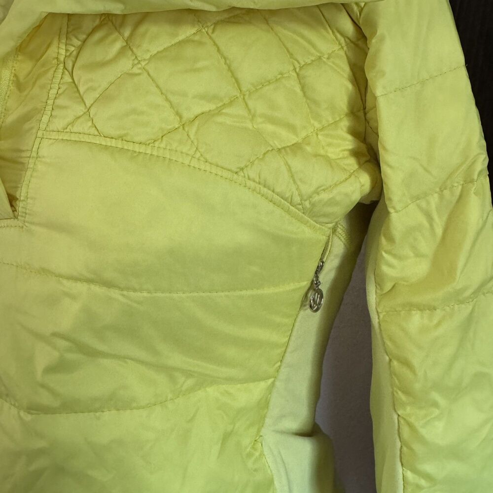 Lululemon 🍋What The Fluff Goose Down Jacket Puffer Size 4 Yellow Pullover - Picture 6 of 8